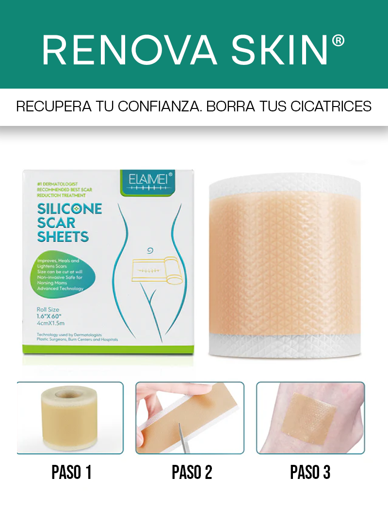 RENOVA SKIN® | CINTA DE SILICONA PARA QUITAR CICATRICES
