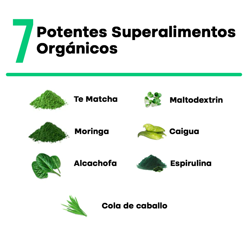BATIDO VERDE EN POLVO (50% MÁS GRATIS)