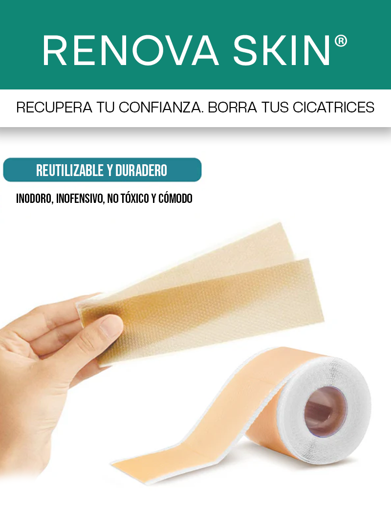 RENOVA SKIN® | CINTA DE SILICONA PARA QUITAR CICATRICES
