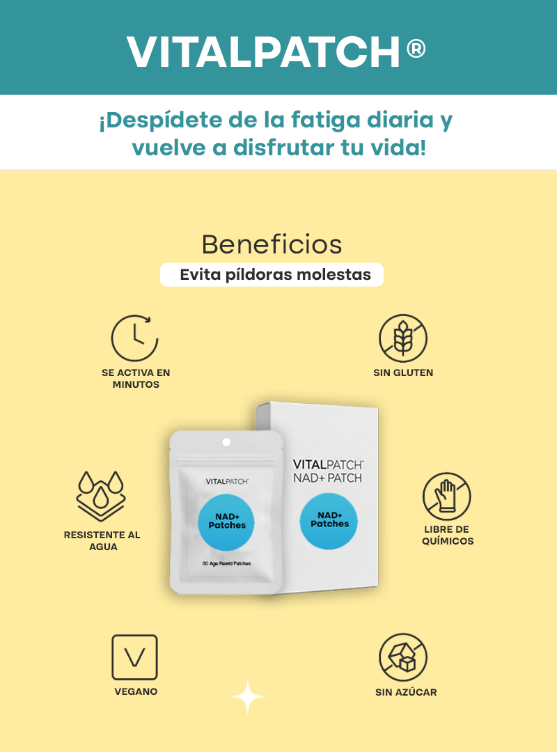 VITALPATCH® | ENERGÍA Y ENFOQUE TODO EL DÍA CON PARCHES DE NAD+