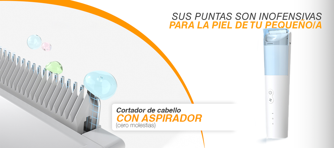 Máquina de Cortar Cabello Inalámbrica con Aspiradora | Para Bebés y Niños