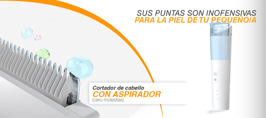 Máquina de Cortar Cabello Inalámbrica con Aspiradora | Para Bebés y Niños