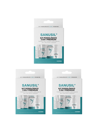 SANUSIL | KIT PODOLÓGICO 3 EN 1 PREMIUM