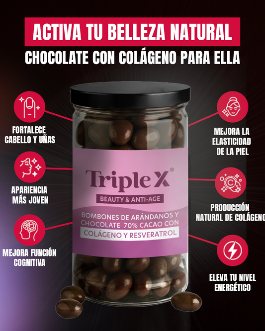 CHOCOLATE PREMIUM CON COLÁGENO & RESVERATROL TRIPLE X®