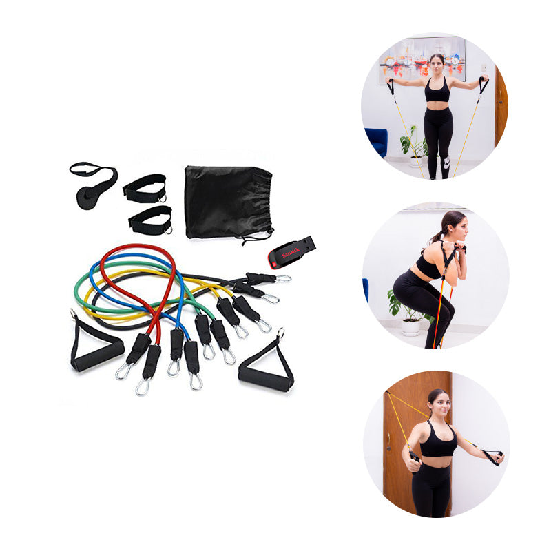 SET DE LIGAS DE RESISTENCIA + RUTINA VIRTUAL