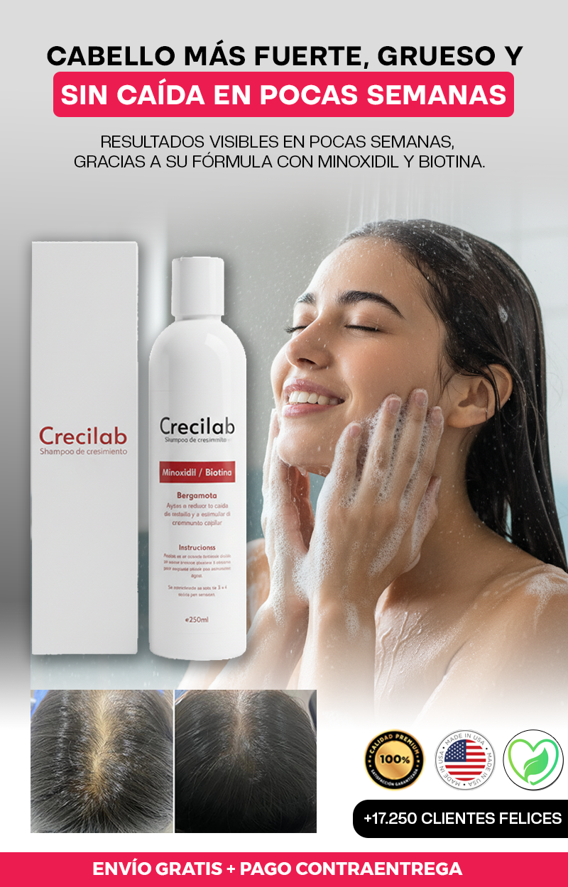 Shampoo con Minoxidil, Biotina & Bergamota 250ml