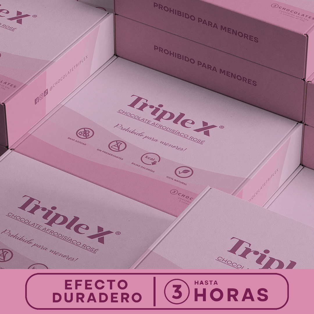 CHOCOLATE PREMIUM AFRODISIACO, ENERGÍA & SENSUALIDAD - TRIPLE X®