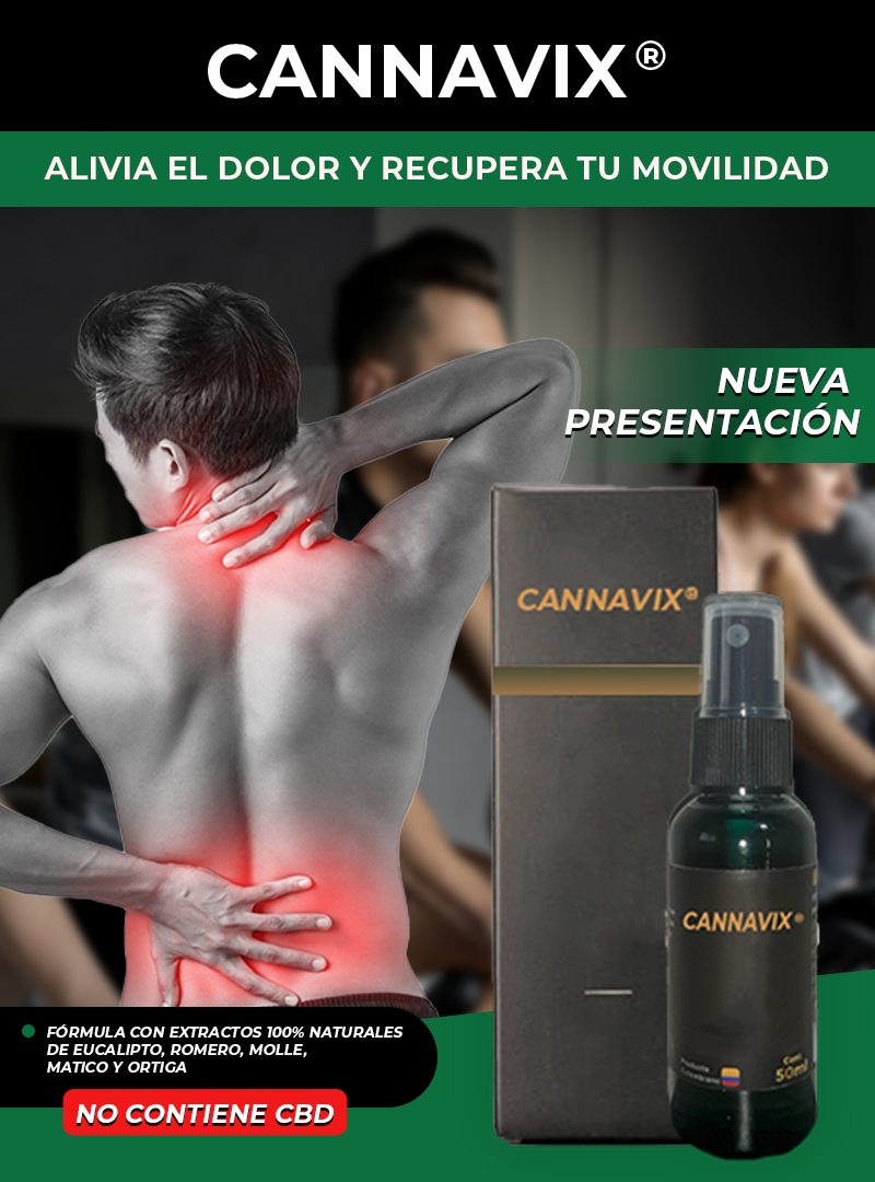 CANNAVIX® - SPRAY BIOACTIVO PARA DOLOR MUSCULAR Y ARTICULAR