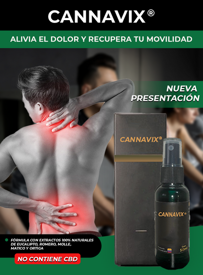 CANNAVIX® - SPRAY BIOACTIVO PARA DOLOR MUSCULAR Y ARTICULAR