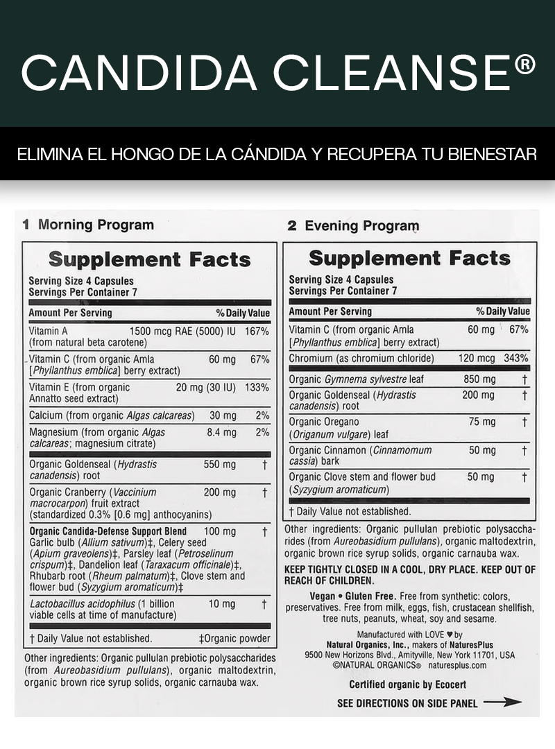 CANDIDA CLEANSE PLUS® (60 CÁPSULAS)