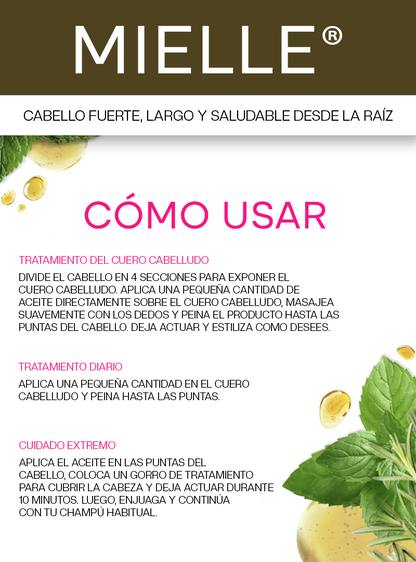 ROMERO + BIOTINA DE MIELLE® | CABELLO FUERTE, LARGO Y SALUDABLE