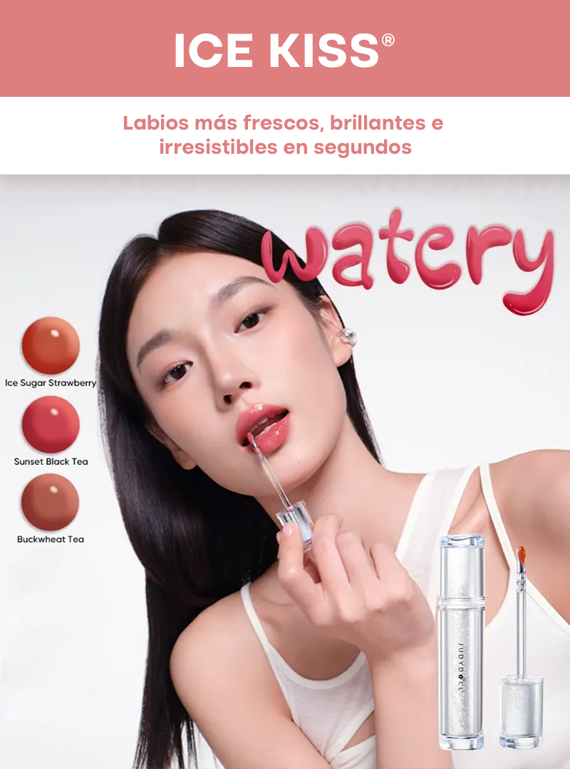 ICE KISS® | LABIAL LÍQUIDO VEGANO CON FRESCURA DE HIELO Y BRILLO IRRESISTIBLE