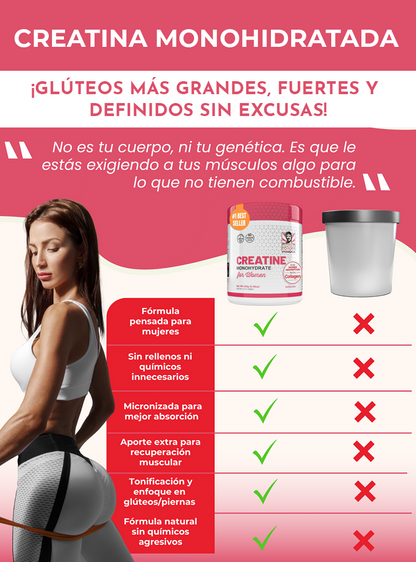 NUEVA FÓRMULA AVANZADA: CREATINA + COLÁGENO + BCAA PARA RESULTADOS COMPLETOS